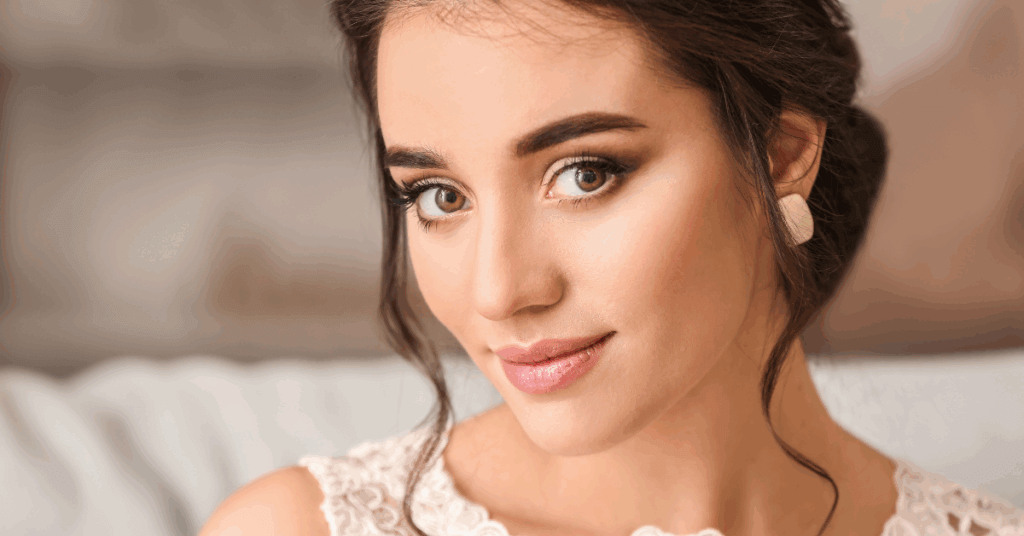 Inside The New Age Of Skin-First Bridal Beauty An image of a bride flaunting bridal beauty treatments