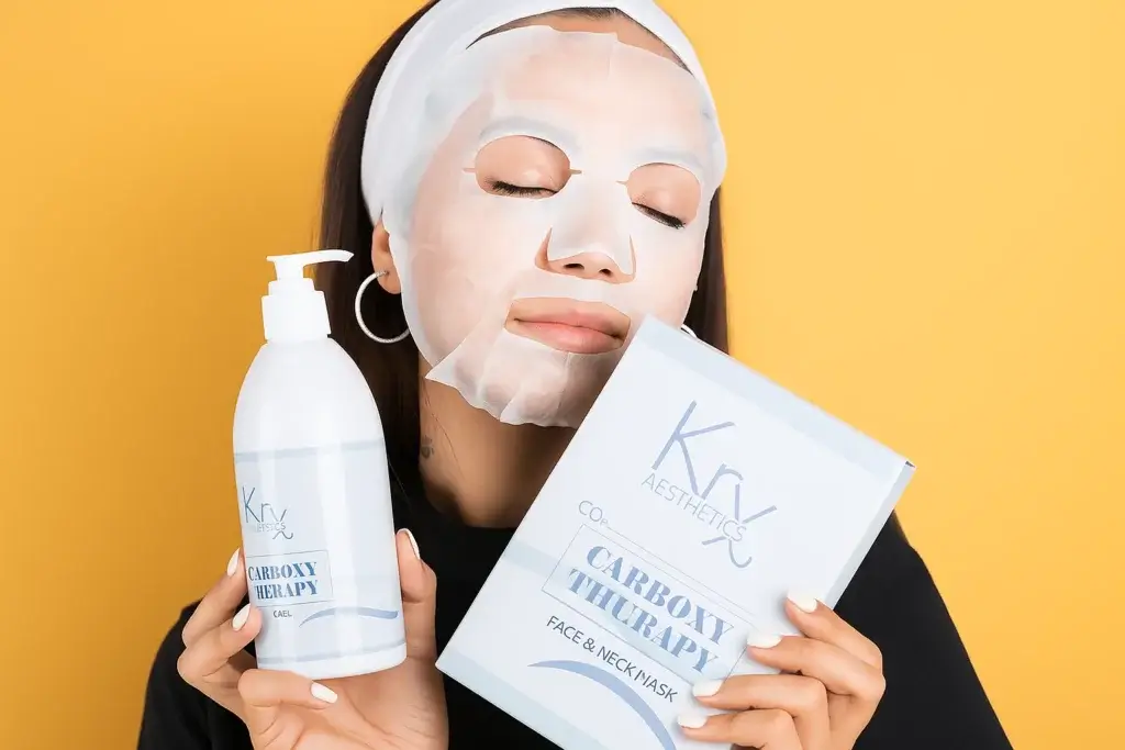 An image of a K-beauty trend, Carboxy Gel Face Mask