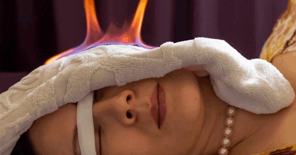 an image showing how fire facials work