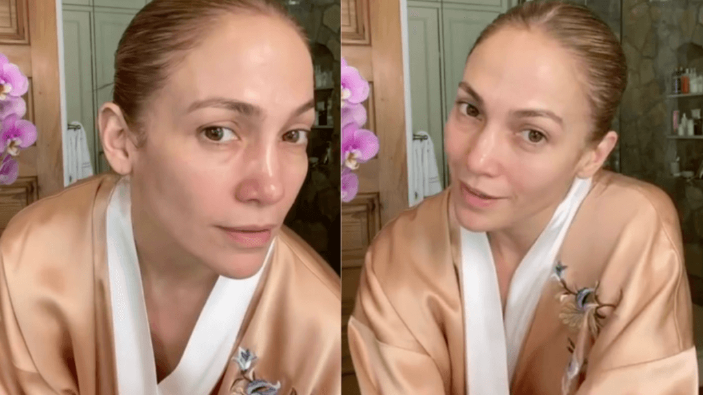 An Image Of Jennifer Lopez Without Any Makeup