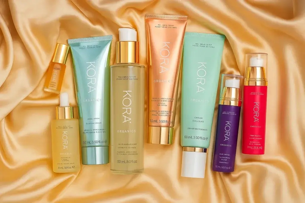 an image of the Kora organics skincare range by miranda kerr