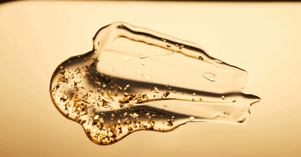Liquid-Gold Facial contains fragments of gold and other beneficial ingredients