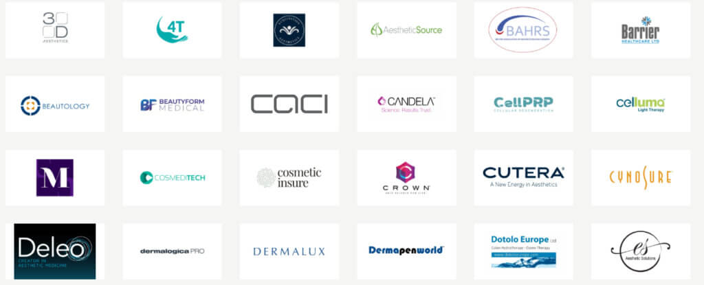 Some Of The Brands To potentially Be Featured At Aesthetic Medicine London 2026
