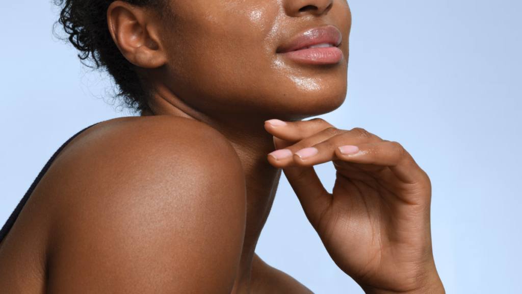 An Image of a woman with clear and gorgeous skin