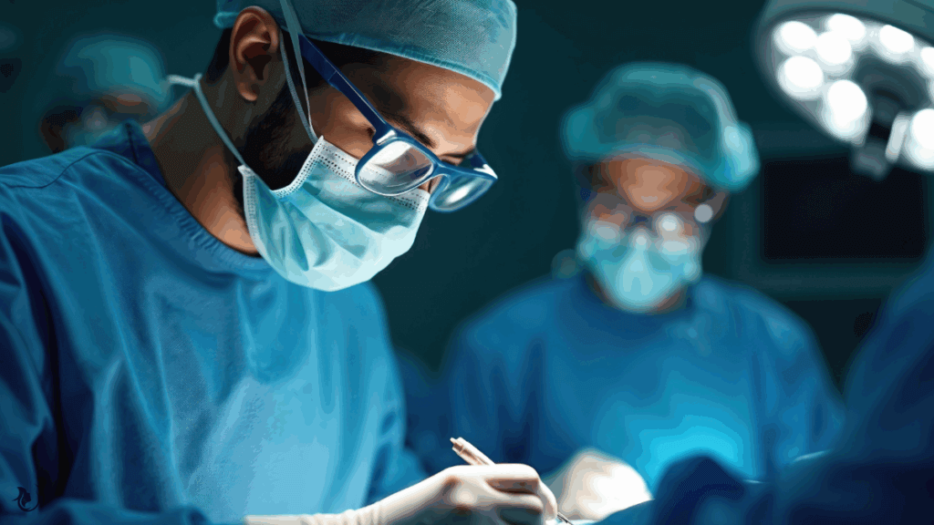 doctor performing plastic surgery