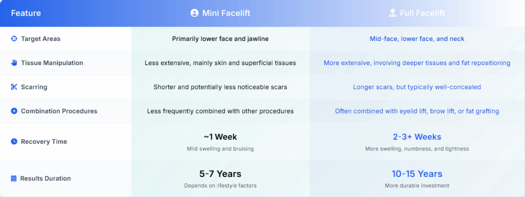 Mini vs Full Facelift