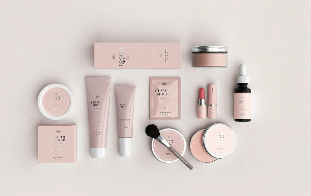organised pink beauty products