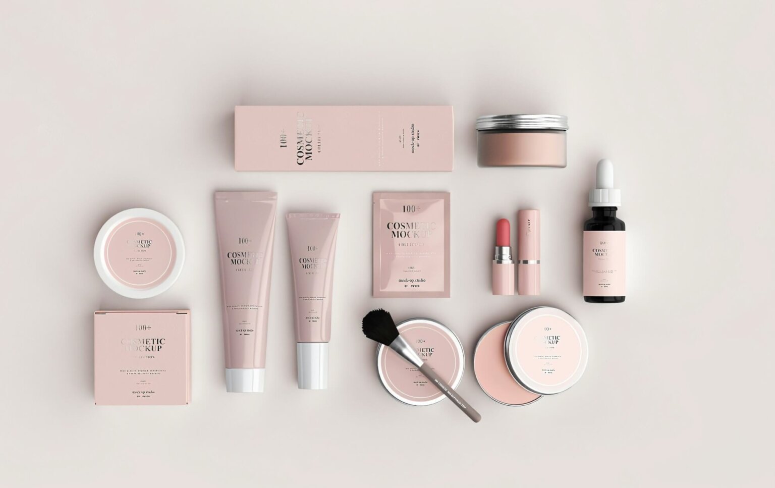 organised pink beauty products