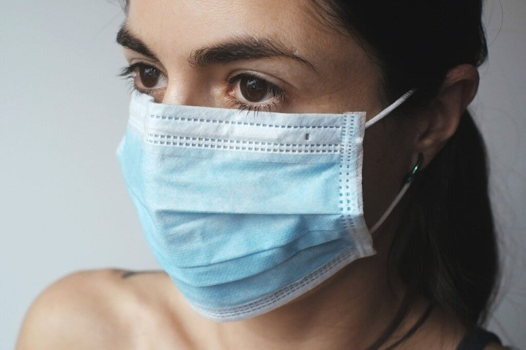 lady with mask