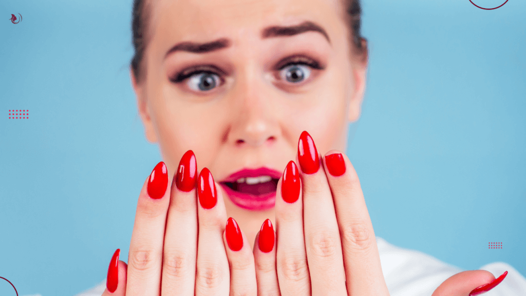 woman with broken nail